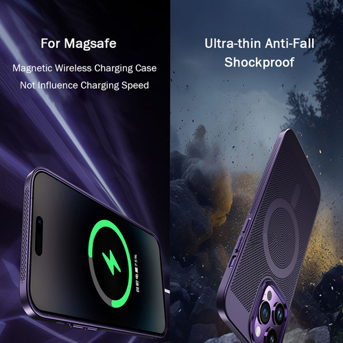 For iPhone 15 Pro Max Heat Dissipation Breathable Cooling Magnetic Case Cover - 第 8/41 張圖片