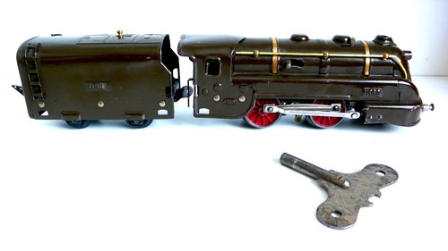 JEP "O" LOCO VAPEUR TYPE 120 CARÉNÉE TÔLE MÉCANIQUE FONCTIONNE Lg 35 cm 1938 - Imagen 5 de 11