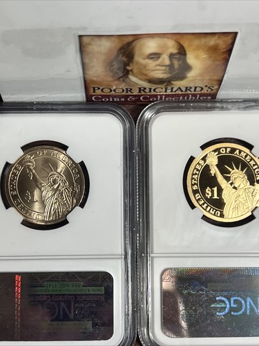 2009P NGC SMS MS67& PF69 UC James K Polk Presidential Dollars 2 Pc Set SS1006 - Picture 5 of 6