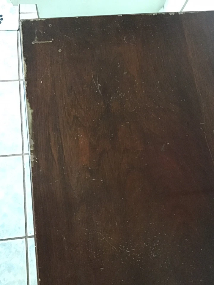 Antiguo armario de discos vintage de caoba Foto 3 de 4