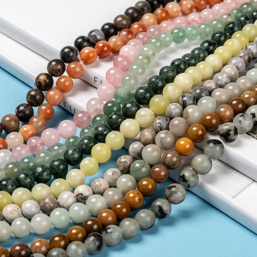 10 Strand Beads Gemstone Bead Strands Round 14.96inch DIY Bracelets Necklaces - Picture 6 of 6