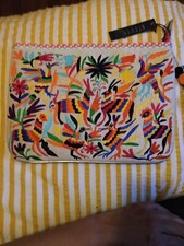 New Steven Steve Madden Embroidered Animal Jsimba Clutch Otomi Mexico Inspired