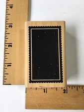 A Muse Rubber Stamps - Scalloped Rectangle 3-5050E - NEW