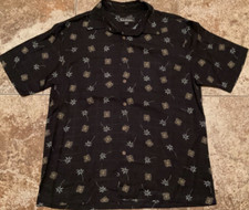 QUIKSILVER RAYON HAWAIIAN SHIRT  MENS MEDIUM  SILVER EDITION PREOWNED
