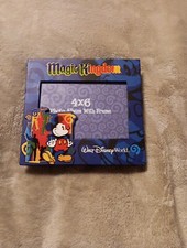 RARE Disney Magic Kingdom Photo Album w/ Frame  Mickey Goofy Donald 100 4x6 A5