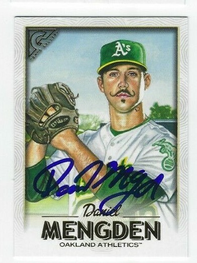 Daniel Mengden Autographed 2018 Topps Gallery Signed Baseball Card #49 Athletics