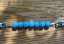 BRAND NEW Baby Blue Beaded Curb Strap by ALW Equine