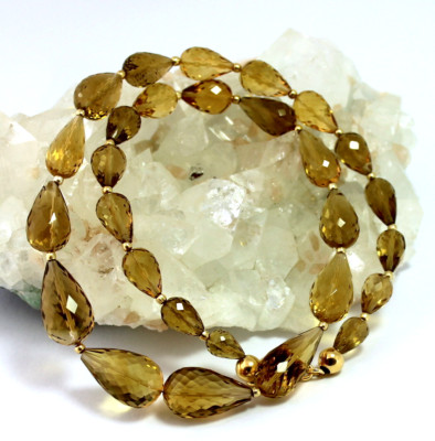 Zirkon-Kette Multicolor Facettiert 46 Cm Lang Edelsteinketten