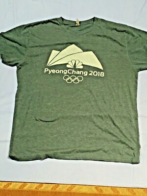 Pyeong Chang 2018 sz XL  Bluish Gray Short Sleeve T-shirt by Next Level a/a24.5''