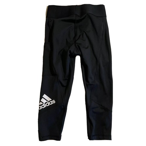 Adidas Damengröße 2XS schwarz mittelhohe Capri-Leggings Kompression $ 40 neu mit Etikett - Bild 4 von 12