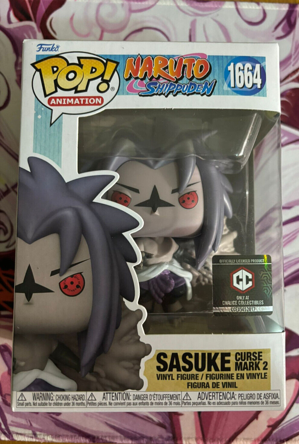 Funko Pop Naruto Shippuden Sasuke Curse Mark 2 1664 CHALICE + FREE PROTECTOR
