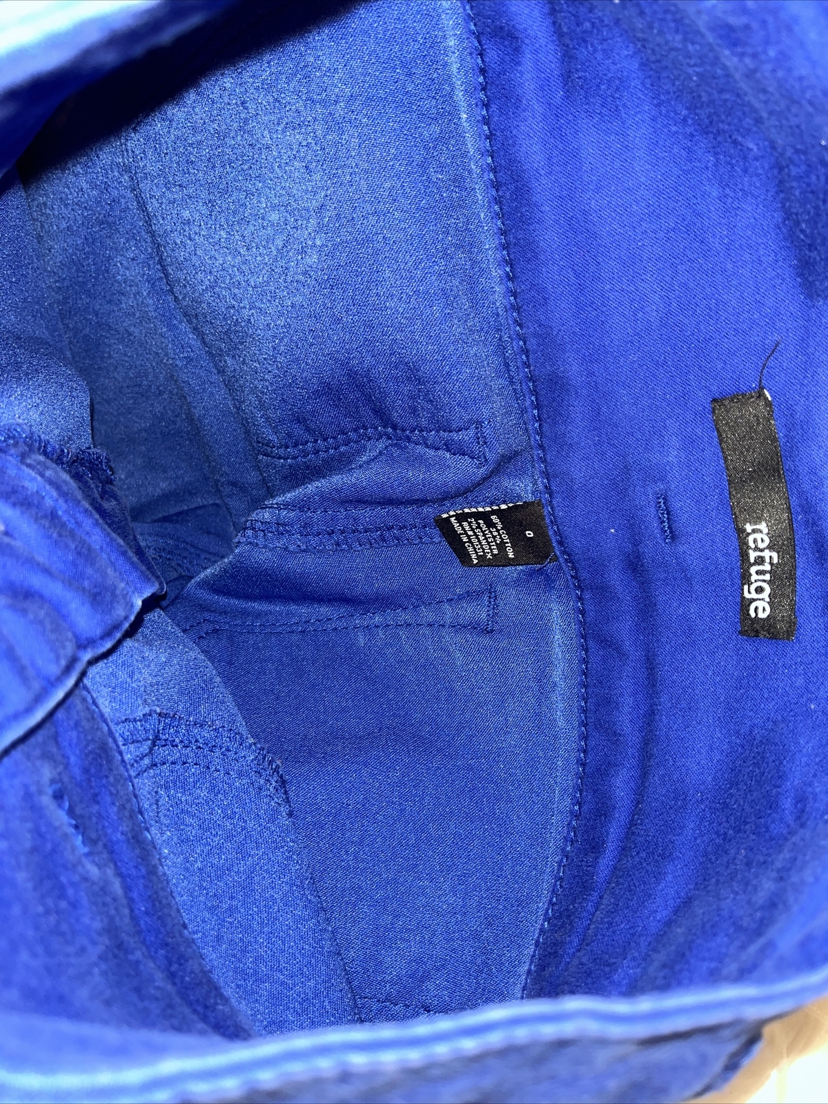 Refuge True Blue Pants Size 0 Women Slim Fit Back Pocket Only High Waist Button eBay