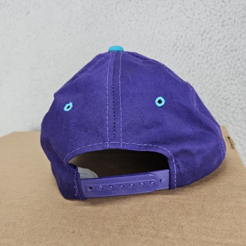 Vintage 1990s Charlotte Hornets NBA Basketball Snapback Hat Purple Blue - Picture 3 of 7