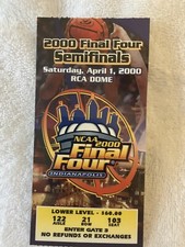 2000 NCAA Mens Basketball Semi Final 4 Ticket stub Michigan State Florida UNC