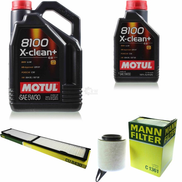 MANN-FILTER Inspektionspaket Motul 6L 5W-30 FüR Bmw 1Er 116I 118I 120I 3Er-image