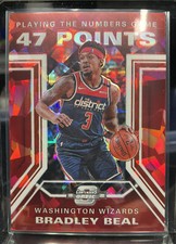 2019-20 Panini Contenders Optic Bradley Beal Playing The Numbers Game Red Ice