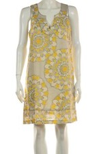 Ann Taylor LOFT Womens Dress Size 4 Gray Floral Shift Knee Length Sleeveless