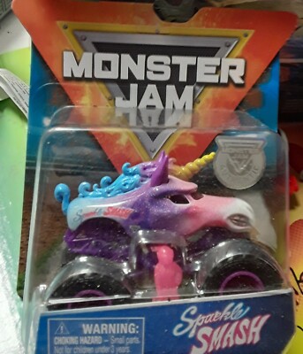 Monster Jam Sparkle Smash Unicorn Wheelie Bar 1:64 2019 Sale