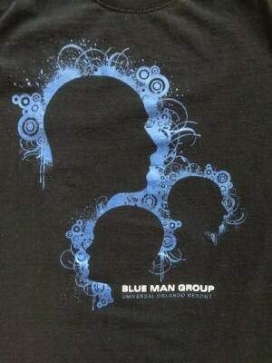 Blueman Group Universal Studios T- Shirt Size Small - Black/Blue Bands Concerts