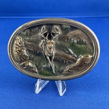 1983 Bergamot Buck Whitetail Deer Vintage Belt Buckle Made in USA