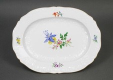 Meissen Platte Schale 2. Wahl Neumarseille Blume 2 - 30 x 24 cm 040110