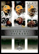 2002 Upper Deck Honor Roll Triple Threat Green/Favre/Glenn #71