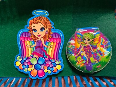 VINTAGE RARE LISA FRANK lot 2 note books small one has mirror with flaw