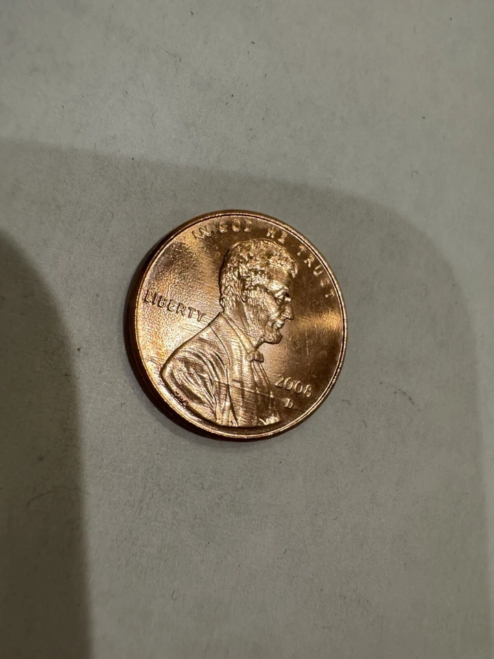 RARE 1 OF A KIND STRIKING ERROR MINT 2008 D LINCOLN SMALL CENT PENNY - Image 2 of 4