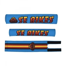 SE Racing SE Bikes Life Blue / Multi BMX 3 Piece Pad Set - New