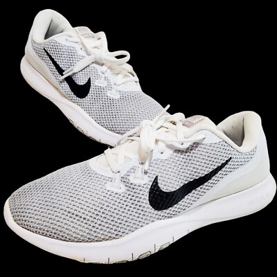 Nike Women 9.5 US Flex Trainer 7 White Sneakers Shoes Good Condition
