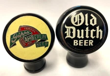 Beer ball tap knob Gipps Amberlin Old Dutch pair keg marker handle vintage