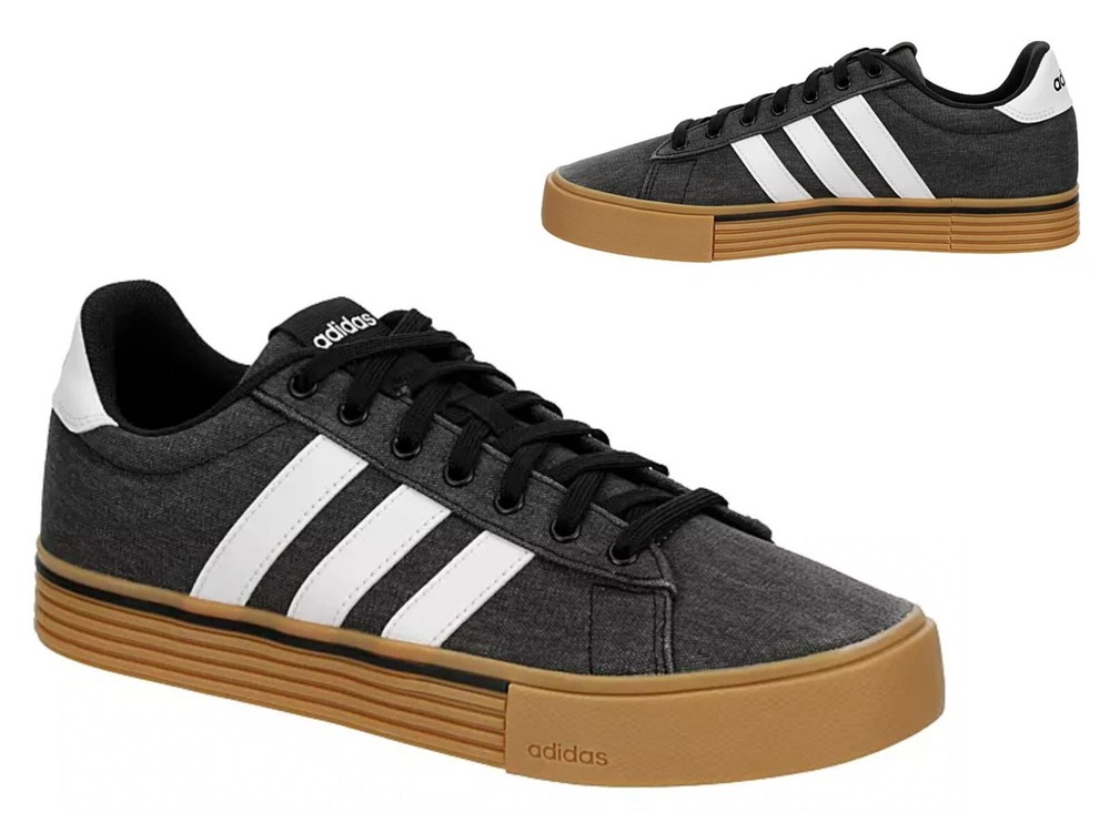 New adidas Retro Shoes Mens low top athletic sneaker casual black gum all sizes