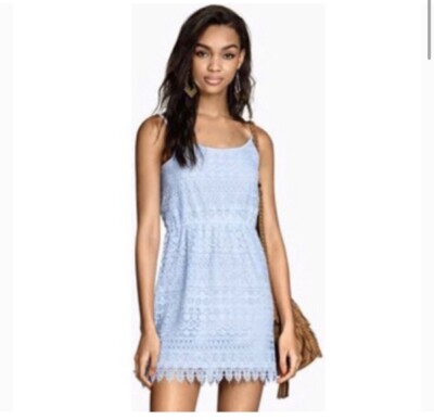 H&M Divided Light Blue Lace Dress Size XS | eBay H&M Divided Light Blue Lace Dress Size XS | eBay