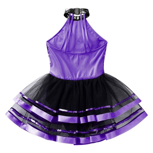 Kids Girls Gymnastic Dancewear Sparkle Ballet Leotards Tutu Dress Dance Outfits - Picture 53 of 64