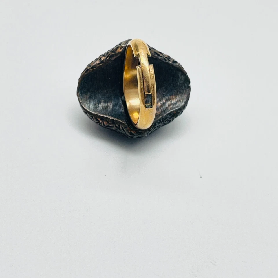 Anillo de cena ámbar simulado 12K GF caña clásico disfraces Foto 3 de 4