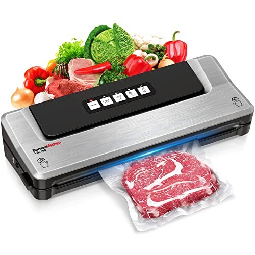 Machine Sous Vide Alimentaire 5 en 1 Bonsenkitchen Scelleuse Automatique Sec Humide