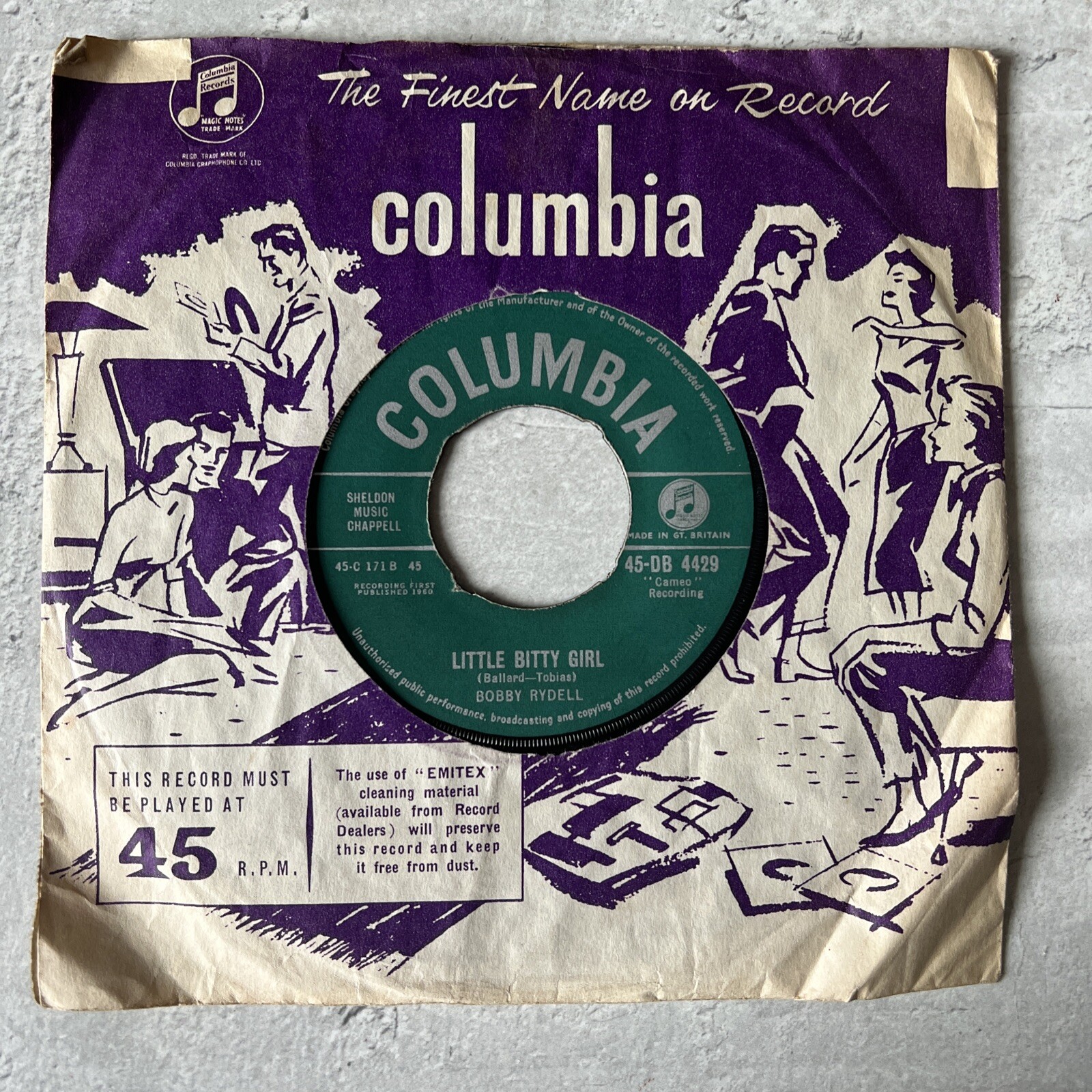 Bobby Rydell - Wild One / Little Bitty Girl - 45 7" Vinyl Single 1960 Columbia