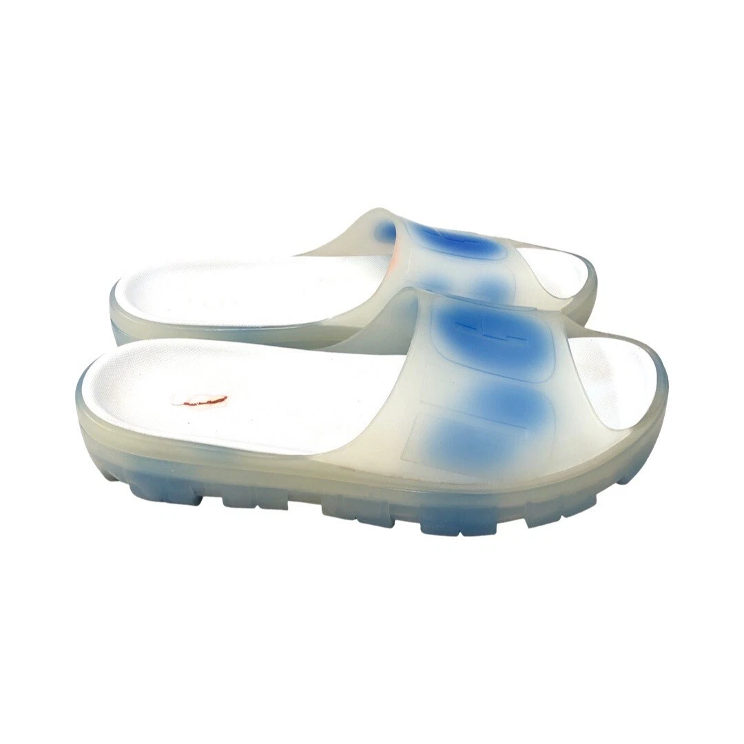 Sandali UGG donna Jella acquerello slide blu cielo trasparenti taglia 10