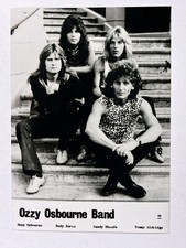 Ozzy Osbourne Randy Rhoads Photo Original Bizzard of Oz B/W Promotional 1981