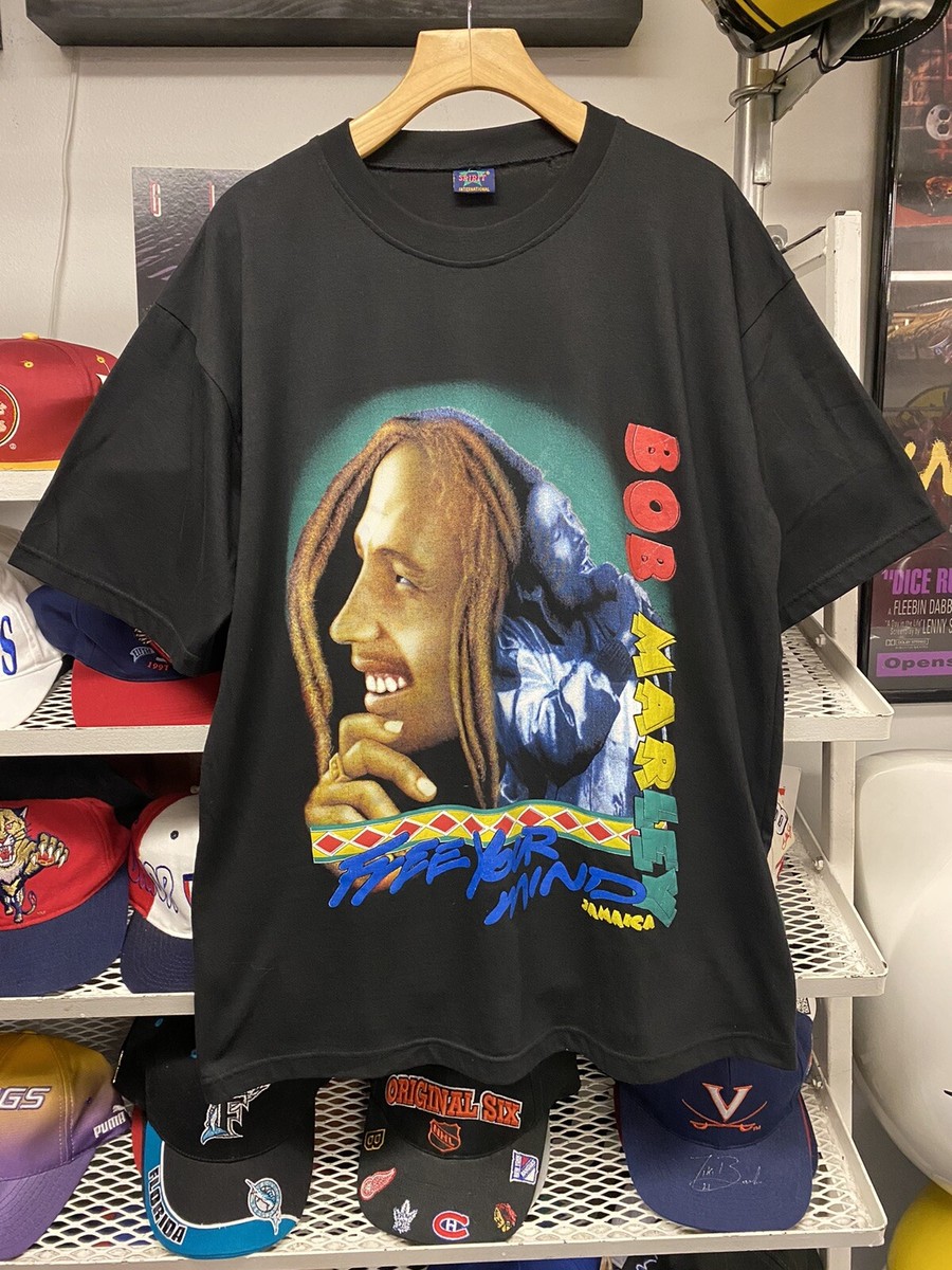 Vintage Bob Marley Free Your Mind T-Shirt Adult Size L/XL (See 