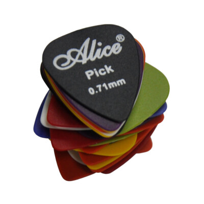Lots of 100pcs Alice 0.71mm Medium Guitar Picks Plectrums Matte ABS AP-Q