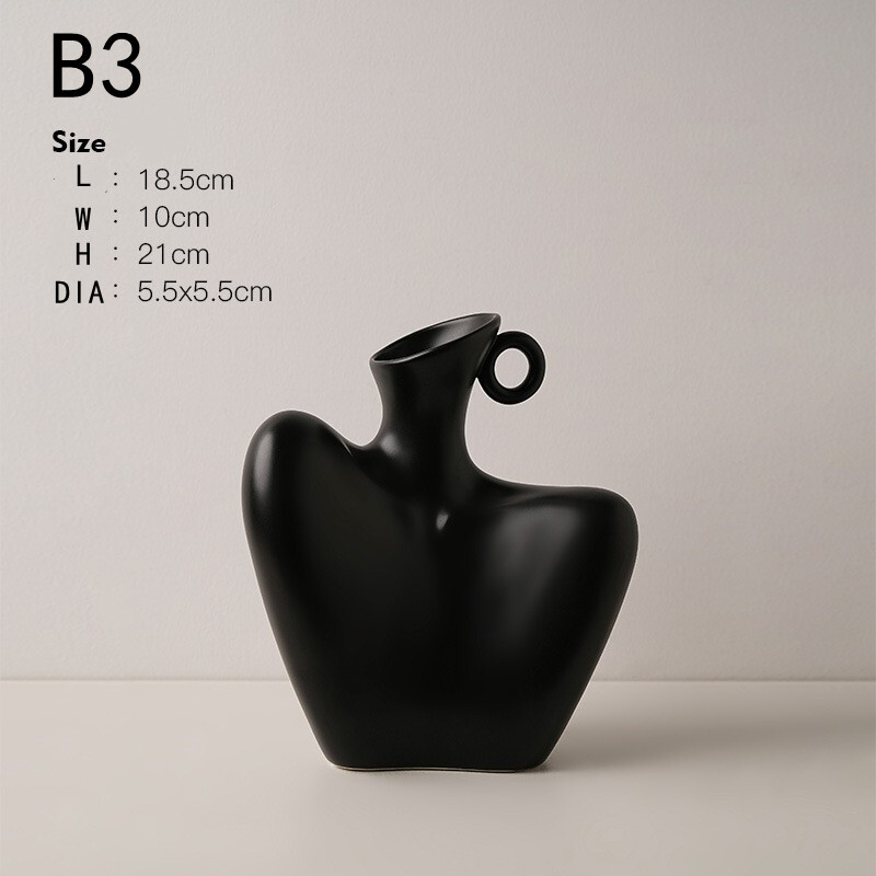 Home Decor Ceramic Flower Pot Human Vase Creative Decoration Vase | eBay