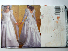 Wedding Dress Bridal Gown Train 6 8 10 Butterick 3239 Butterick UC FF Drop Waist