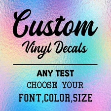 Custom Text Vinyl Lettering Sticker Decal Window Trailer Business Car Name Boat