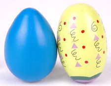 Lot Of 2 Egg Shakers-Latin Percussion LP Rhythmic and Hand Painted-Percussion