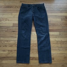 Vintage Levi’s 501 Faded Black Denim Jeans Size 33x32 Made In USA