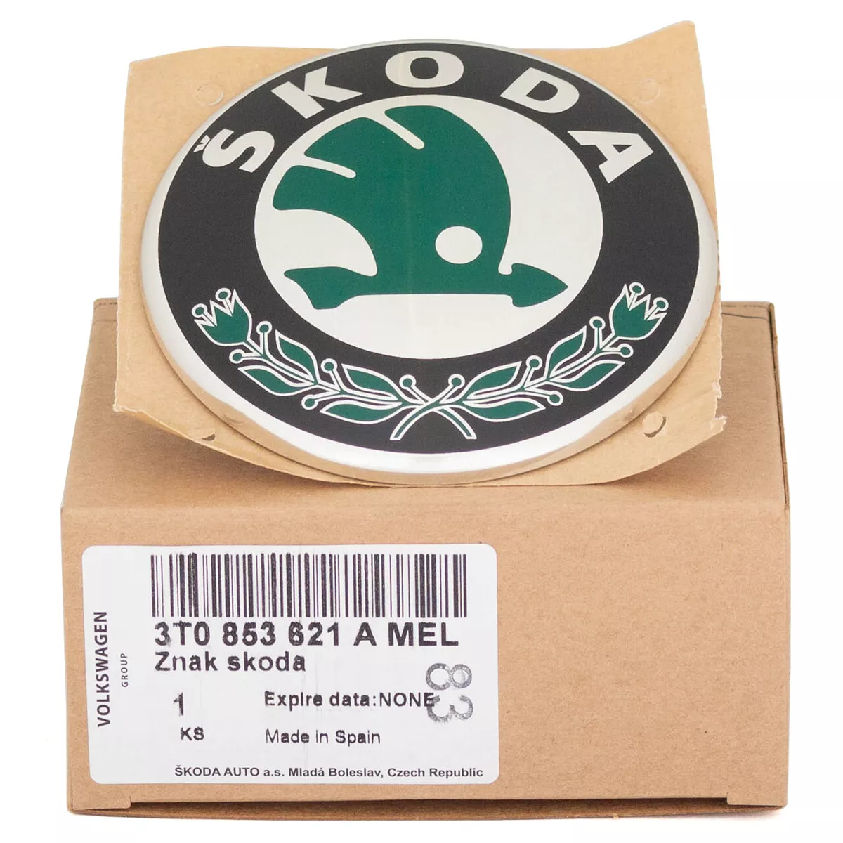 ORIGINAL Skoda Emblem Logo Motorhaube SUPERB 2 vorne 3T0853621A 