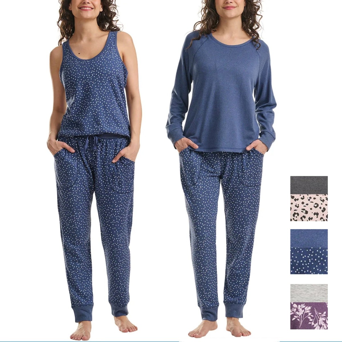 NWT Karen Neuburger Women's 3-Piece Printed Soft Pajama Lounge Set Size:  S-3X
