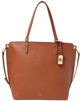 Lauren Ralph Anfield Abby Tote Handbag Bourbon Brown Removable Crossbody Lauren Ralph Anfield Abby Tote Handbag Bourbon Brown Removable Crossbody