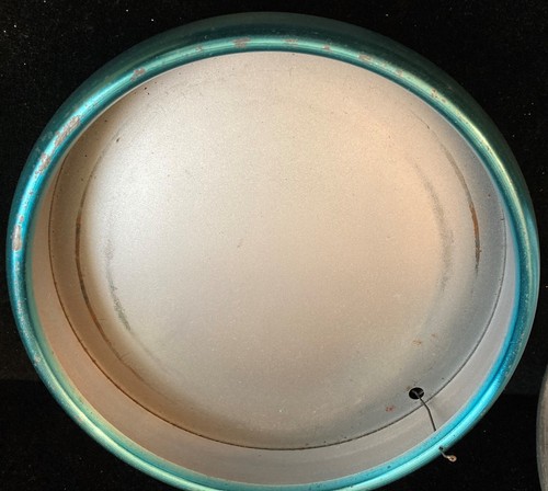 Vintage Large 7 Inch Diameter Baby's Nursery Metal Music Box Brahm's Lullaby - Picture 11 of 11